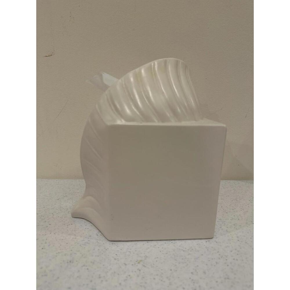Vintage  Conch Sea Shell Tissue Box Cover Ceramic Pottery - Picture 4 of 11